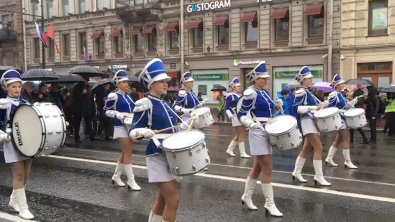 Пр 2018. Барабанщицы на Невском проспекте. Голый парад на Невском. Шествие на Гороховой февраля. Шествие голых студентов.