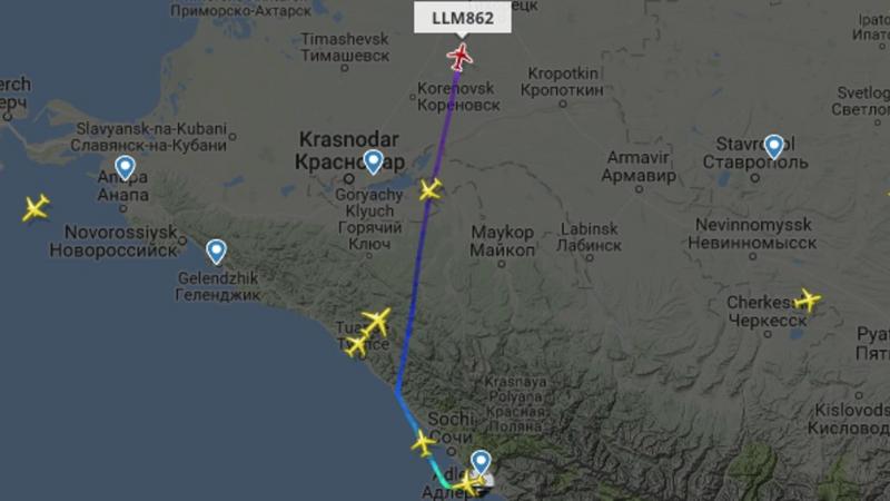 Скриншот: Flightradar24.com