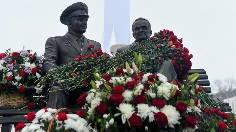 Памятник Юрию Гагарину и Сергею Королеву в Москве/ Фото: globallookpress.com/ Anton Belitsky