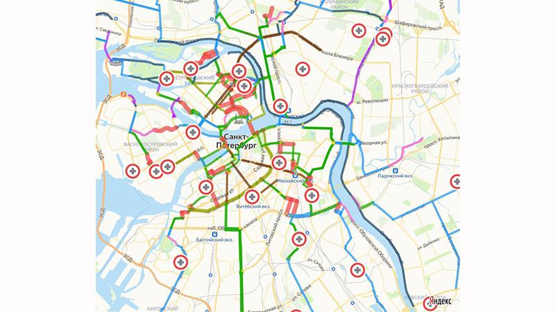 Карта временной велосипедной инфраструктуры/ Фото: 