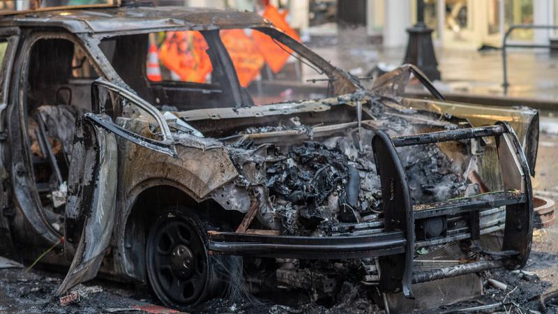 В Ставрополе сожгли Мерседес