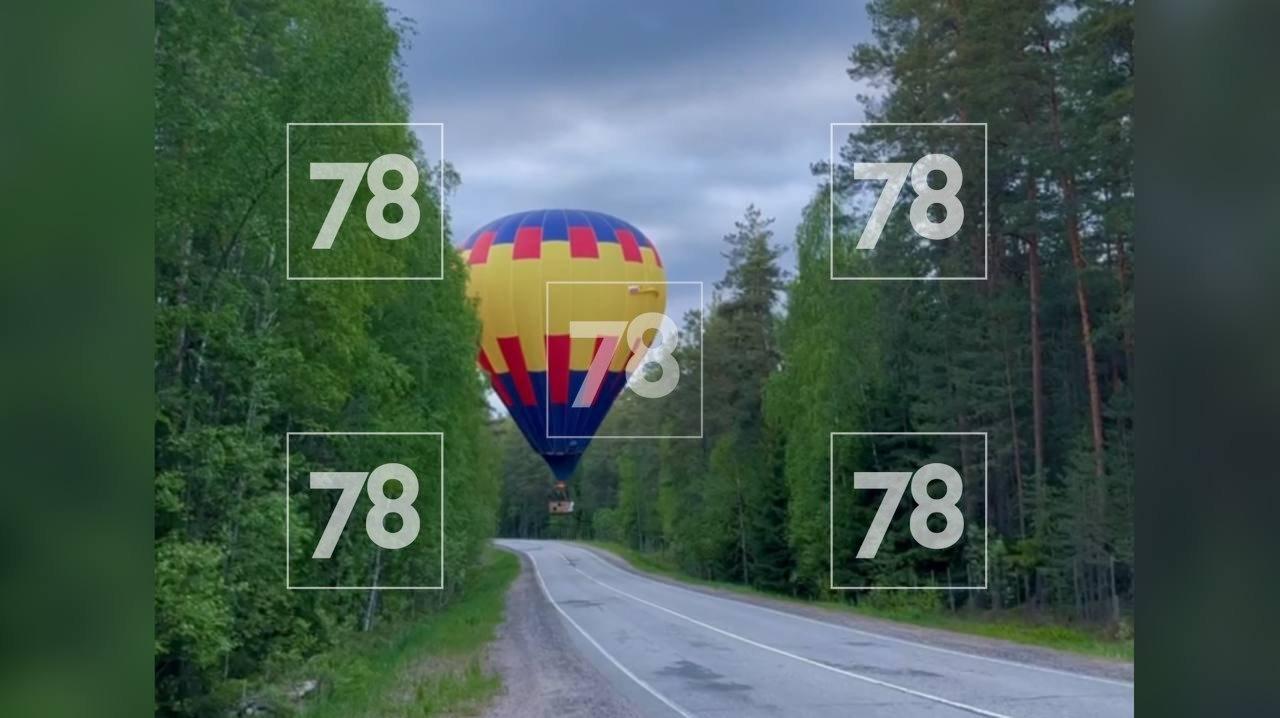 Воздушный шар приземлился на дороге в Приозерском районе из-за технической  поломки