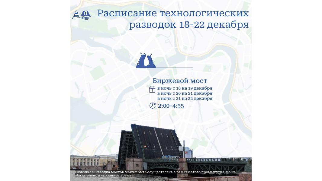 Мостотрест спб разводка мостов