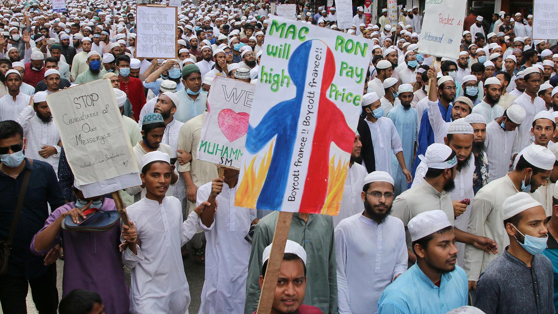 Антифранцузский митинг в Бангладеше/ Фото: Sultan Mahmud Mukut/globallookpress.com