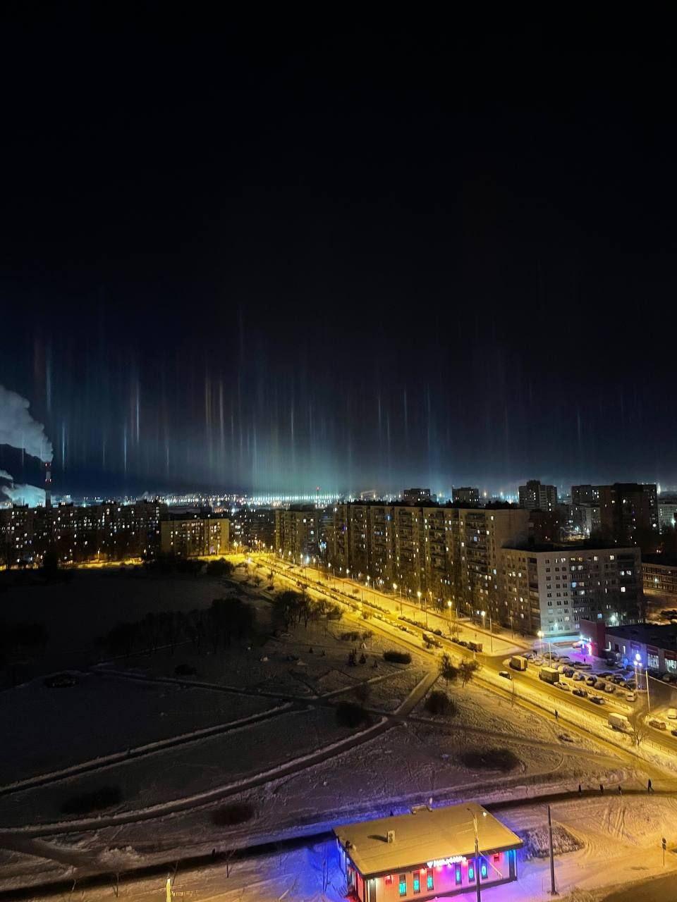 Северное сияние в новосибирске