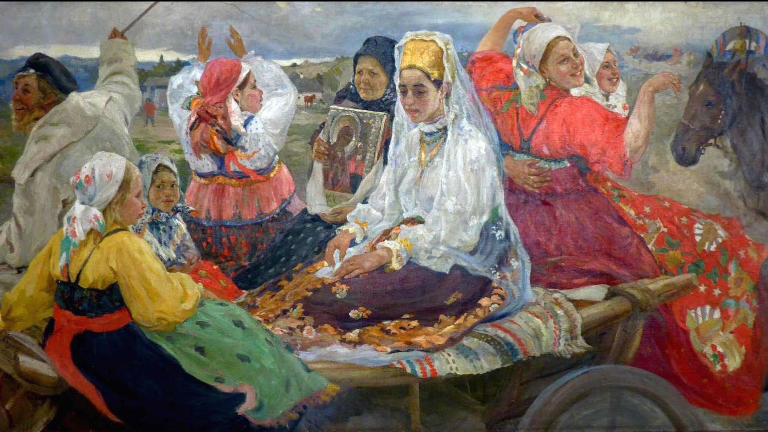 А. А. Бучкури. Свадебный поезд/ Фото: Общественное достояние