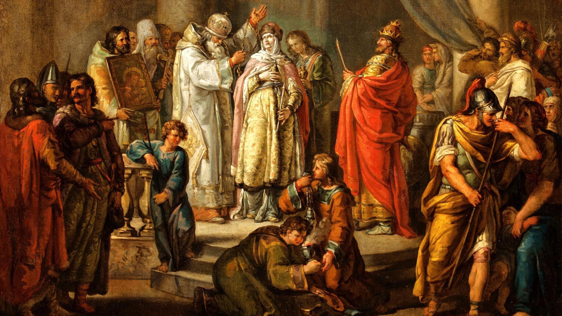 Крещение княгини Ольги в Константинополе/ Фото: общественное достояние